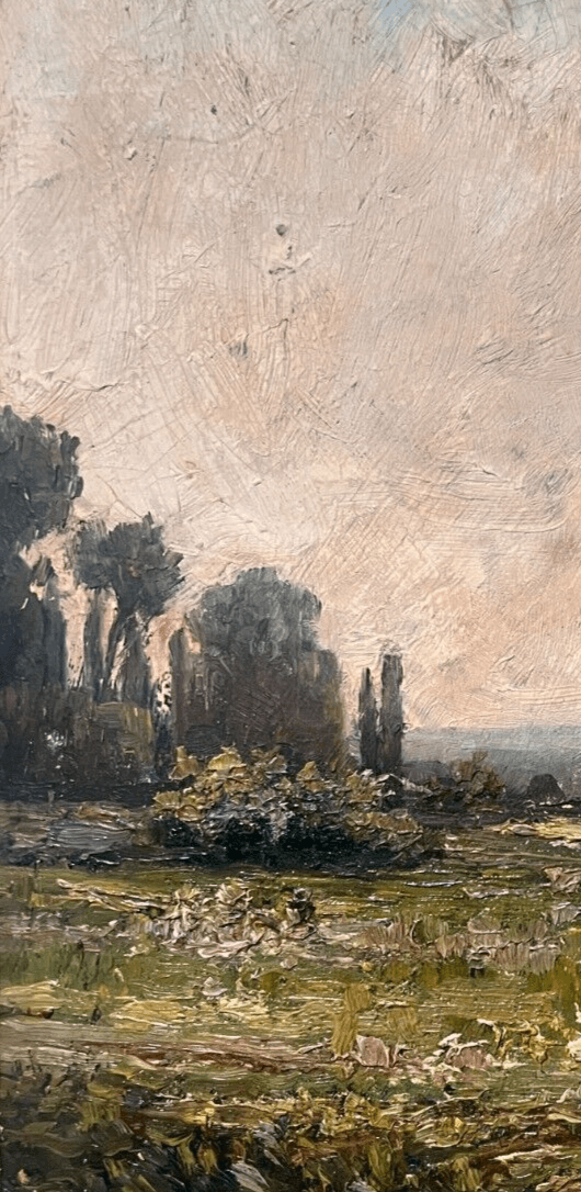 Antique Oil Painting Signed Forest, Trees, Landscape image 2