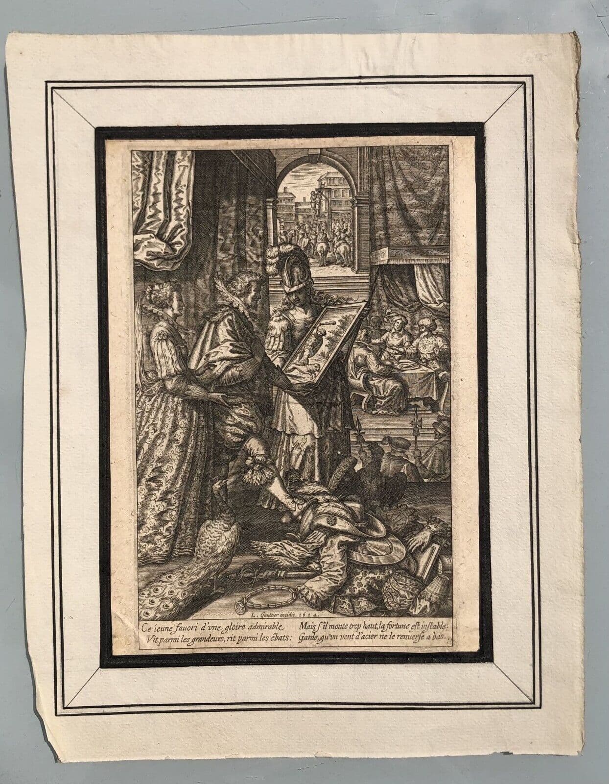 Antique Etching Léonard GAULTIER (1561-1630) History, Royalty, War, Religion image 2