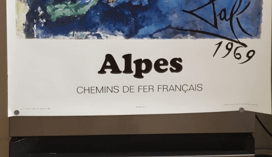 Vintage Original Poster Salvador DALI Alpes, Abstraction 1969 image 5