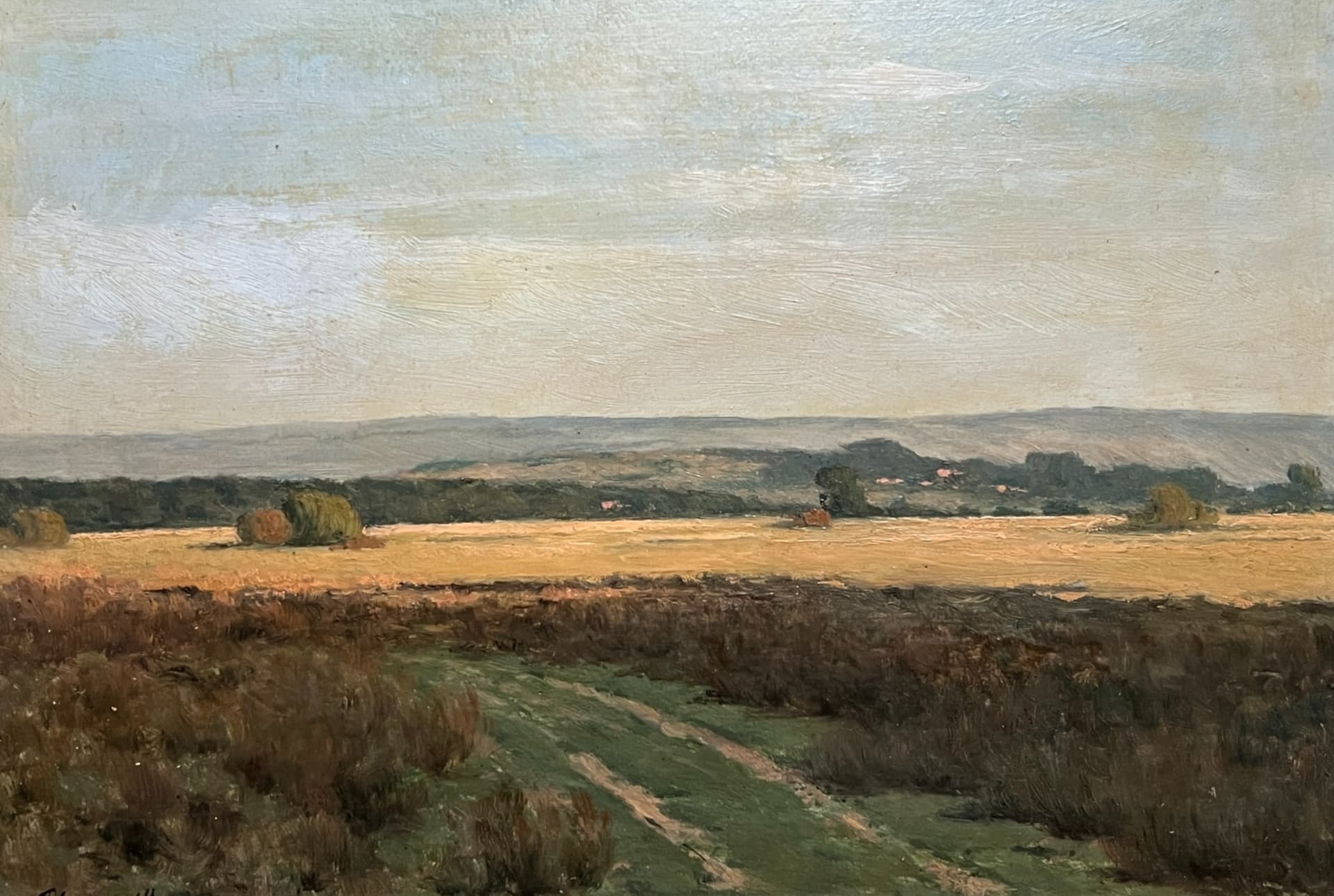 Painting Field Landscape View
