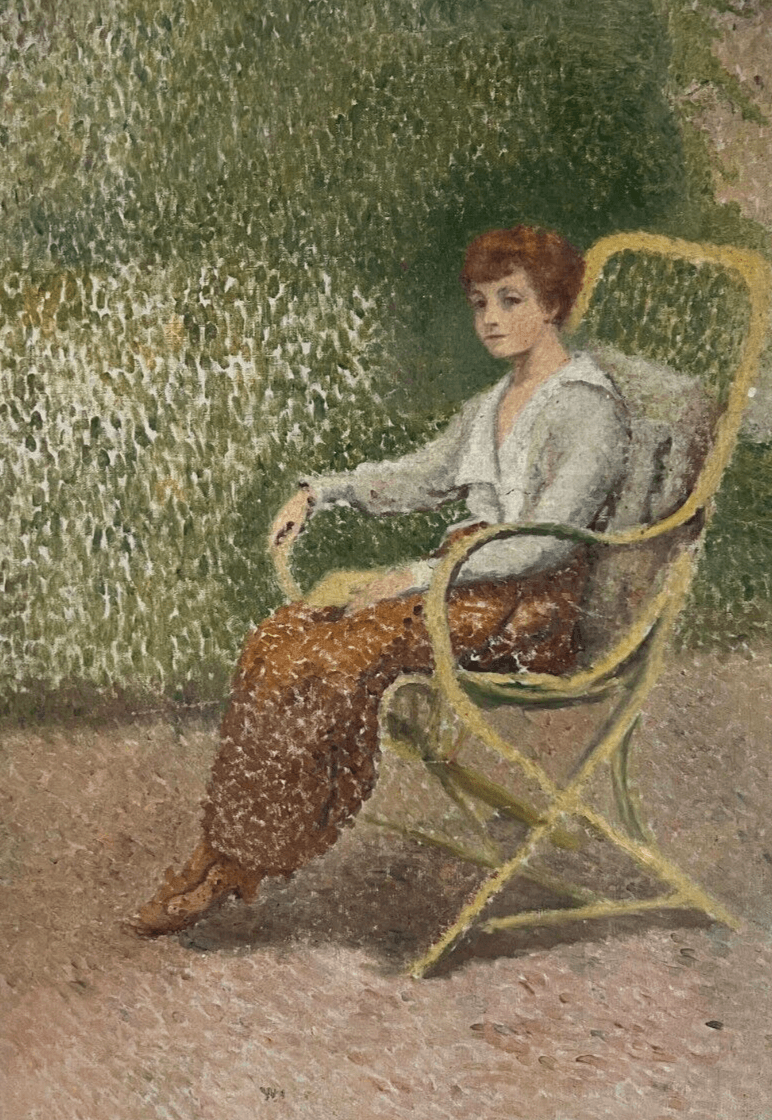 Antique Painting Original Woman Portrait signed Georges AUFRAY (1864-1941)