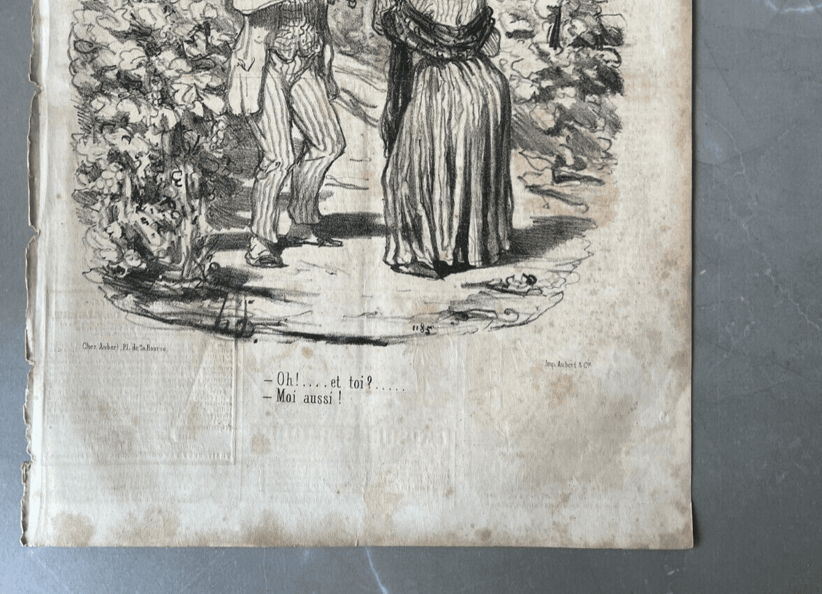 Antique Print 19th century Daumier, Tout ce qu'on voudra, Moi aussi image 4