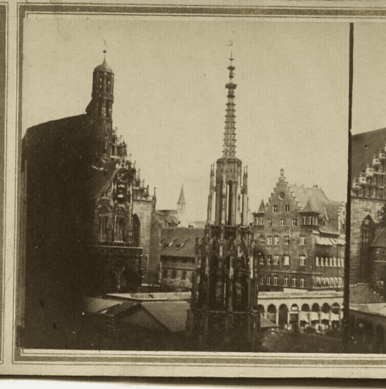 Vintage Stereoview Photographs - Nuremberg Place - Albumen c. 1865 image 2