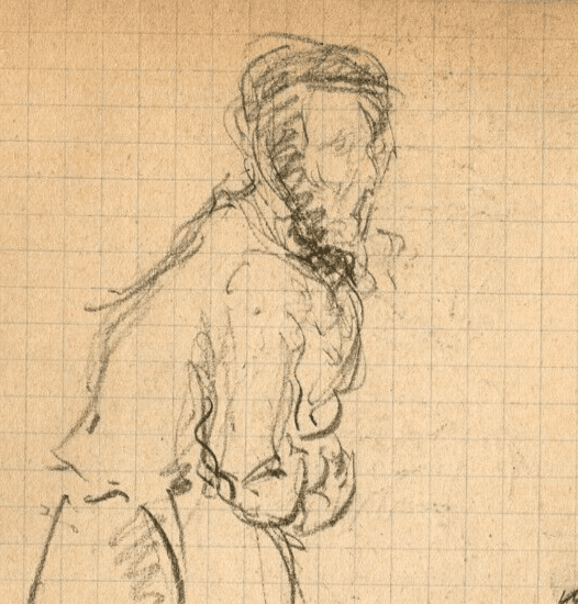 Vintage Original Pencil Drawing Two Women Portraits image 3