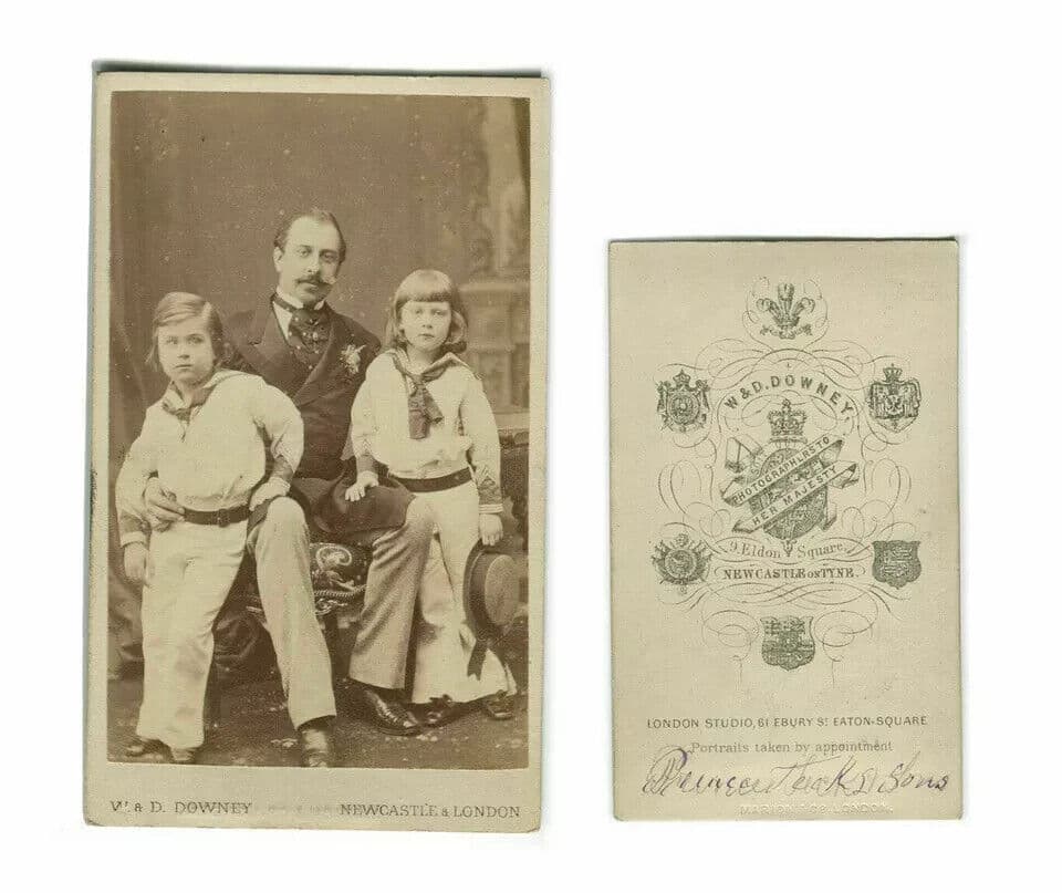 CDV Photographs DOWNE Francis, Duke of Teck and sons, Francis von Hohenstein1865 image 2