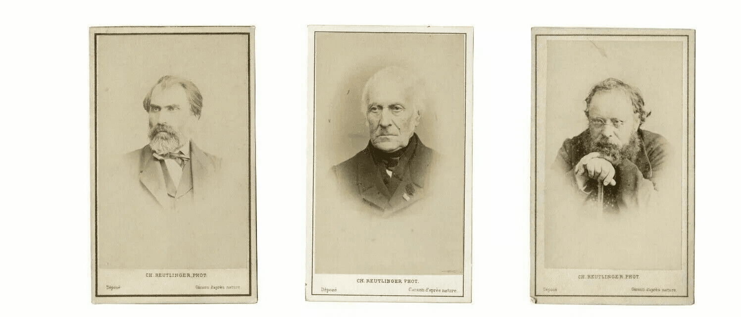 CDV Photographs Charles REUTLINGER Journalist, Politics, Writer Vintage x6 image 3