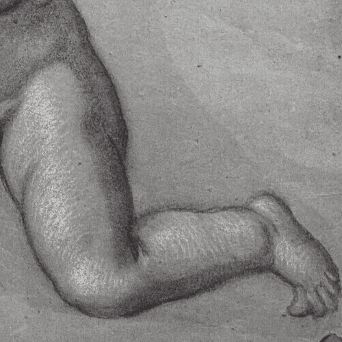 Original Original Antique Pencil 18th century Drawing Nude Angel image 6