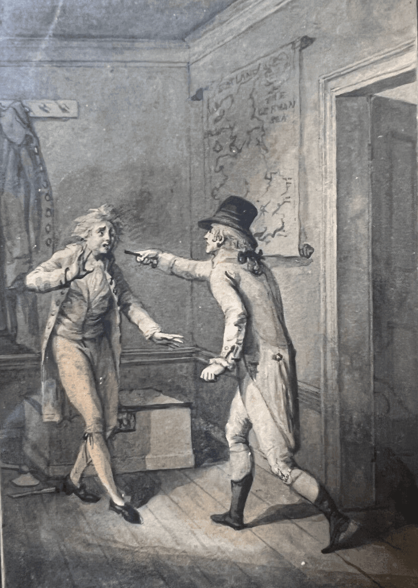 Antique Original Drawing Thomas STOTHARD (1755-1834) Shakespeare Scene image 1