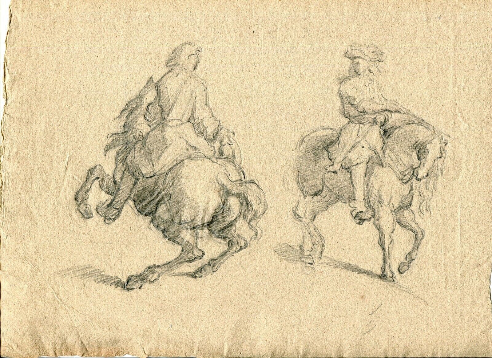 Drawing 19th century Man on a Horse image 2