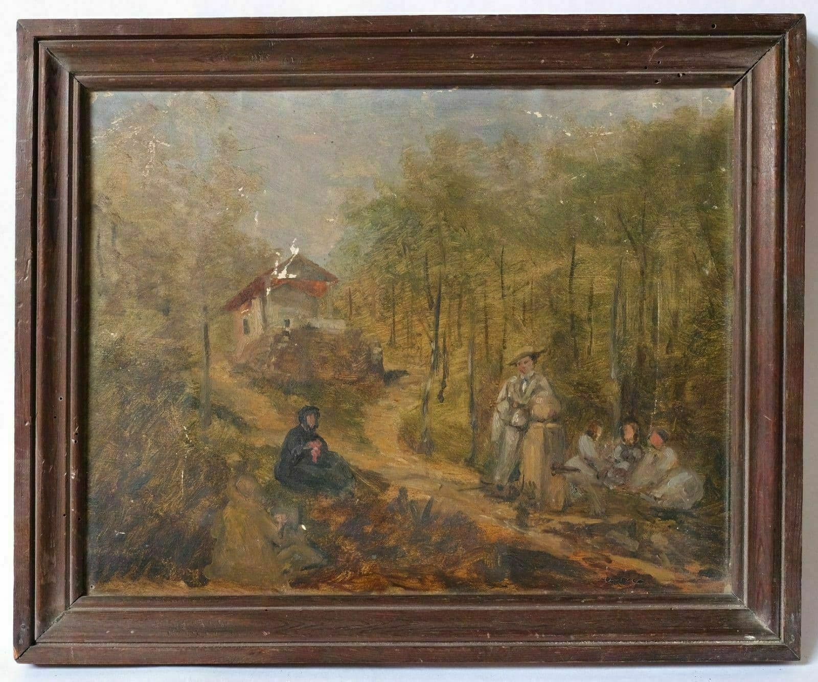 Painting Landscape Figures, Gévault 1858 image 2