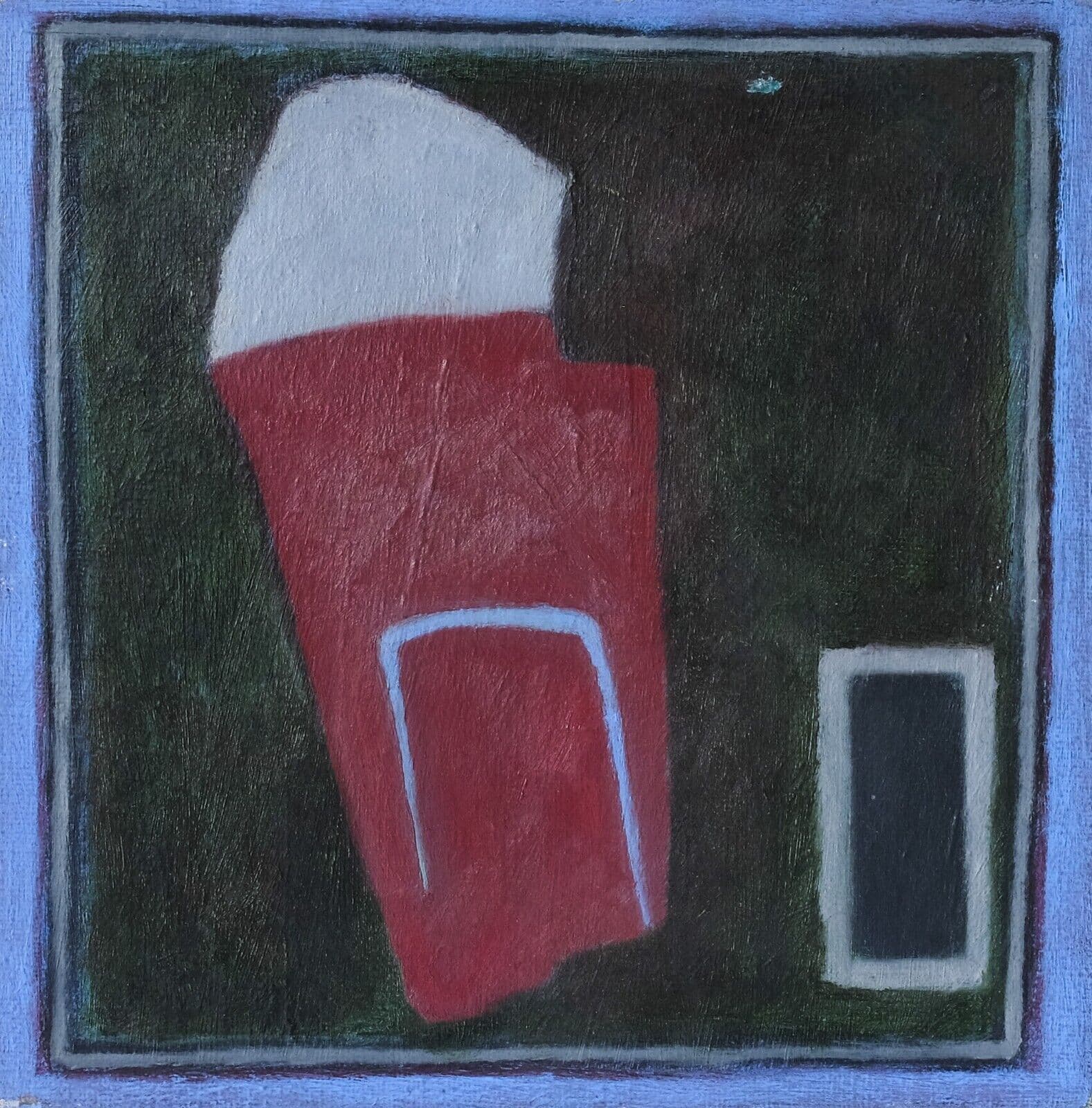 Antique Oil Painting Signed Abstract, Figures