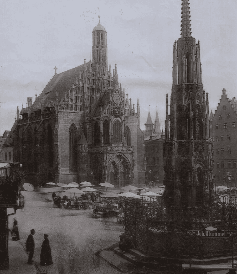 Vintage Photographs Landscape Nuremberg, Notre-Dame Church, Germany c 1900 image 5