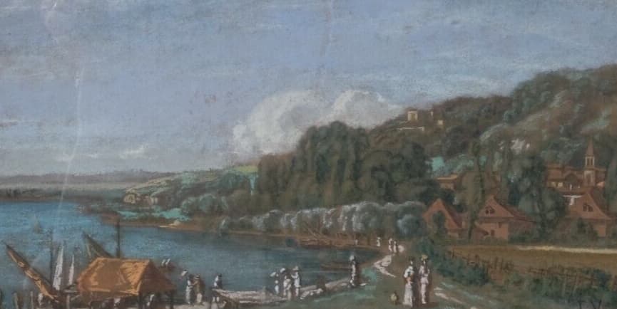 Jules VEYRASSAT (1828-1893)Marine Landscape Drawing image 2