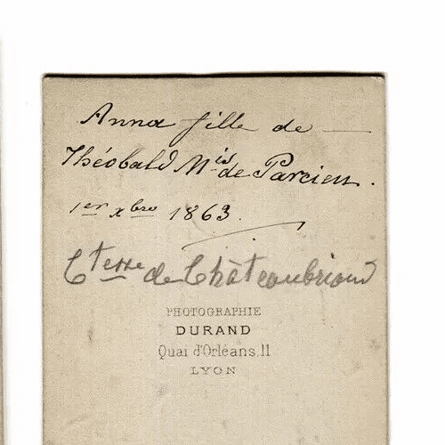 CDV Vintage Photographs DURAND - Anna Comtesse de Chateaubriand c. 1863 image 4