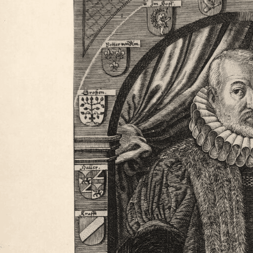 Antique Original Etching Man Portrait, Leonhardus Grundherr image 4