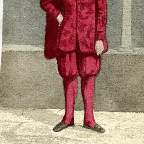 Antique Religious Drawing Original Ecclesiastical Clothes, Christian Religious image 4