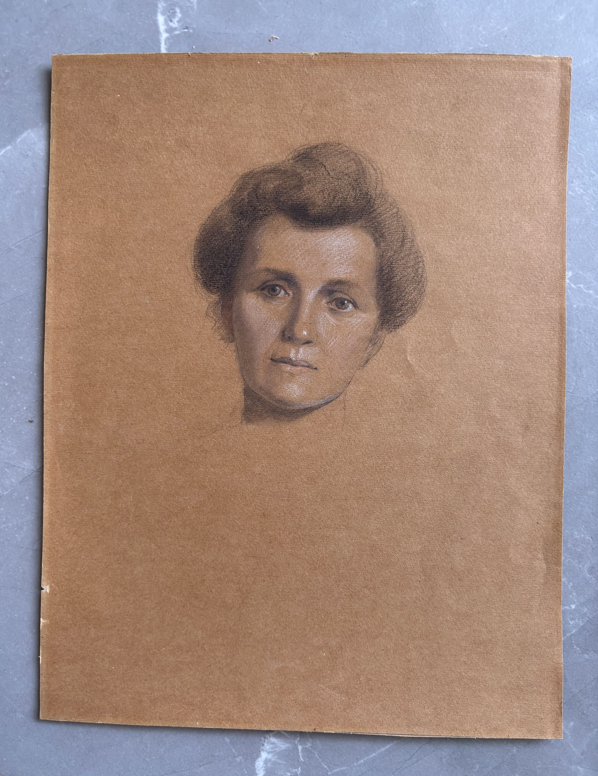 Drawing Woman Portrait 19th century image 2