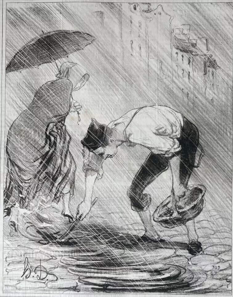 Antique Print 19th century Daumier, Bohemiens de Paris, le Ravageur image 8