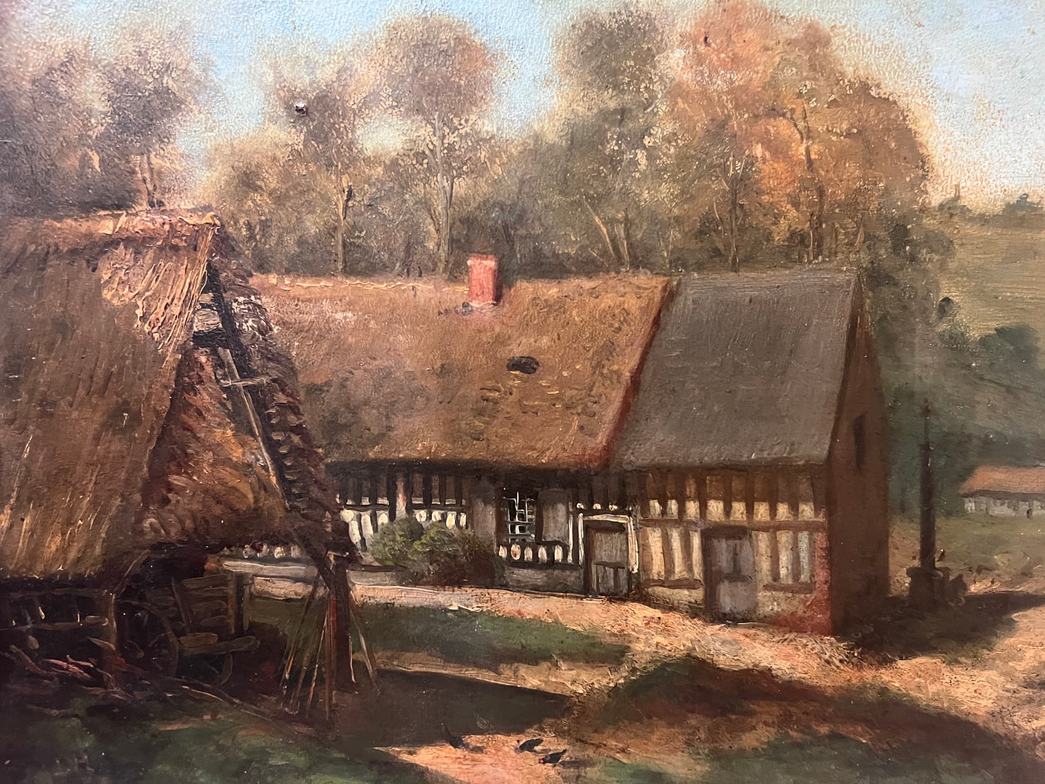 Painting Northen Farm Houses Landscape image 1