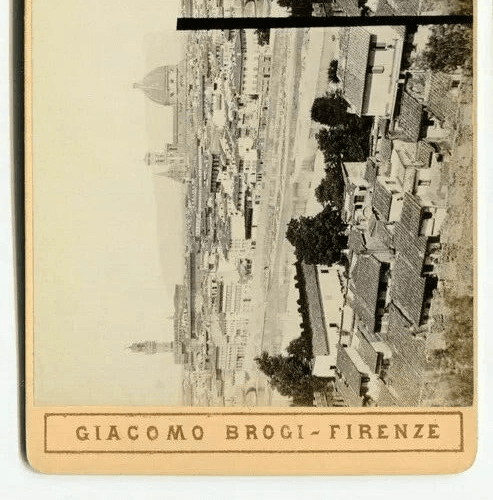 Vintage Stereoview Photograph Giacomo BROGI - Florence Panorama c. 1870 image 3