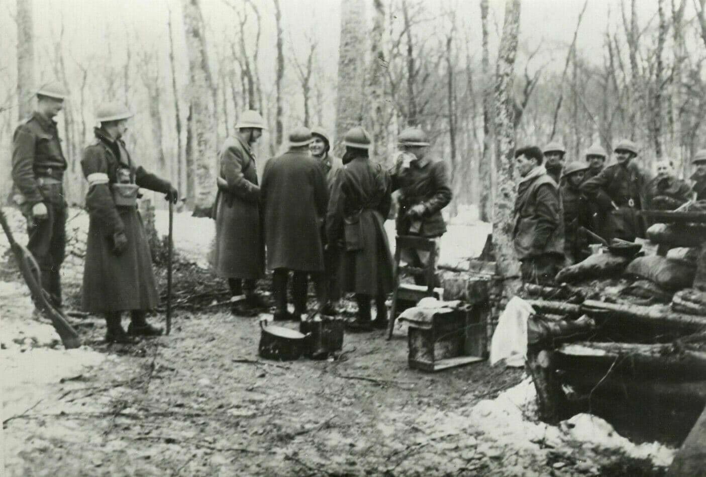 Vintage Photograph France Presse Zone French and English Armies WWII 17.02.1940 image 1