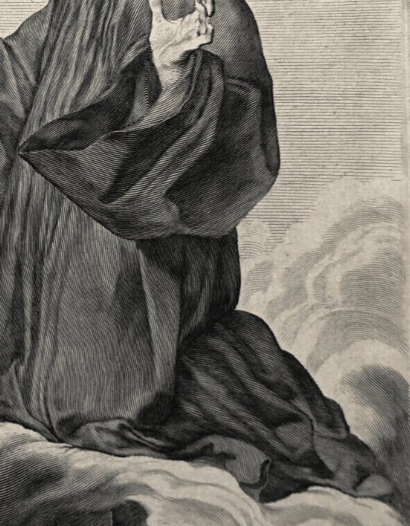Old Vintage Etching Claude MELLAN (1598-1688) Saint Benoit image 4
