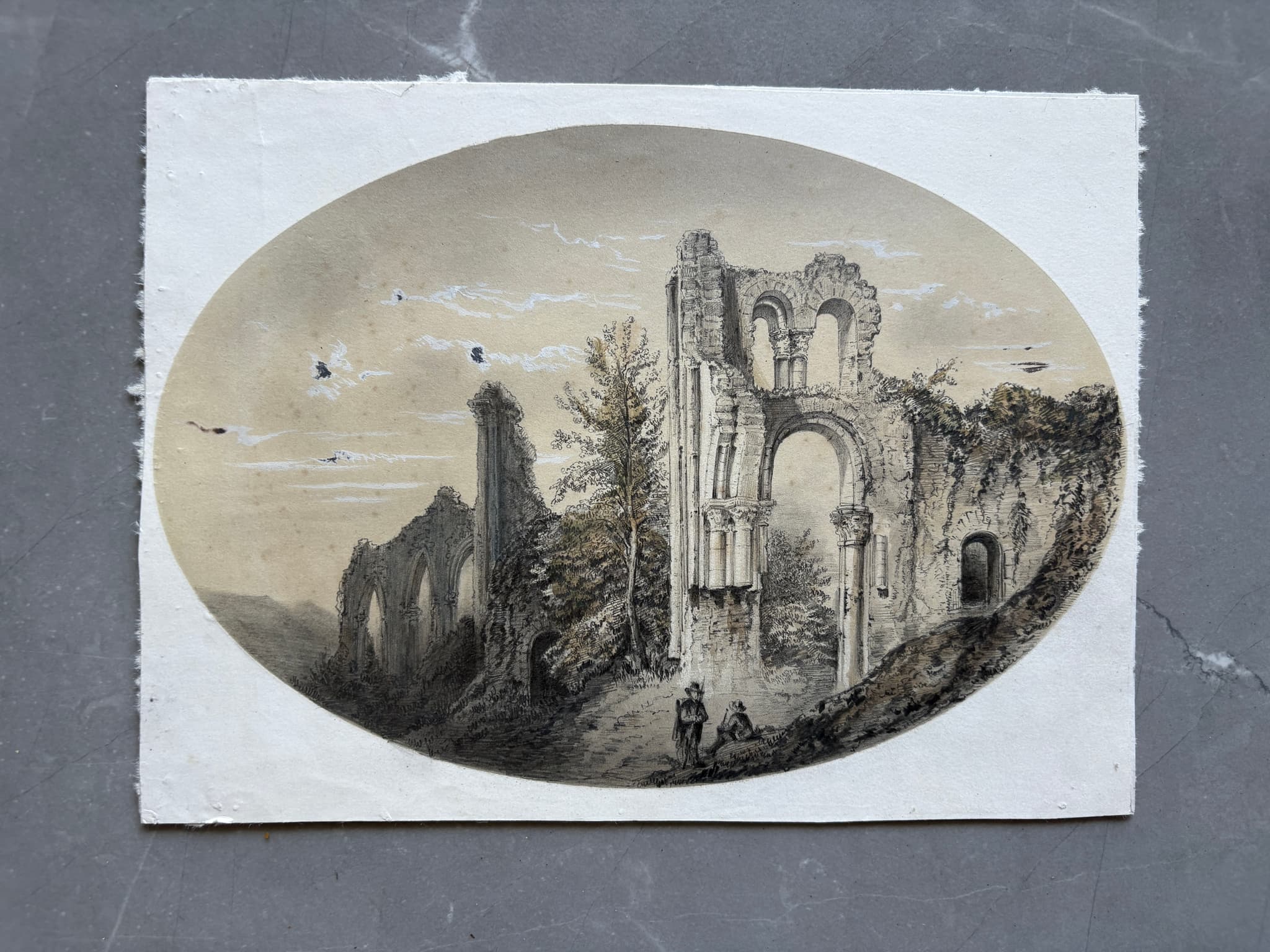 Drawing Ruins Landscape and People image 1