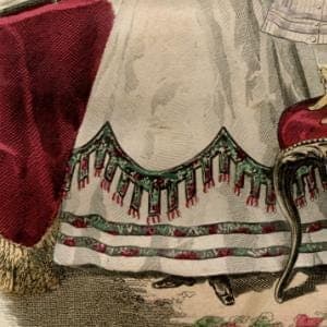 Antique French Fashion Print – Journal des Jeunes Personnes, 1867, Victorian image 5