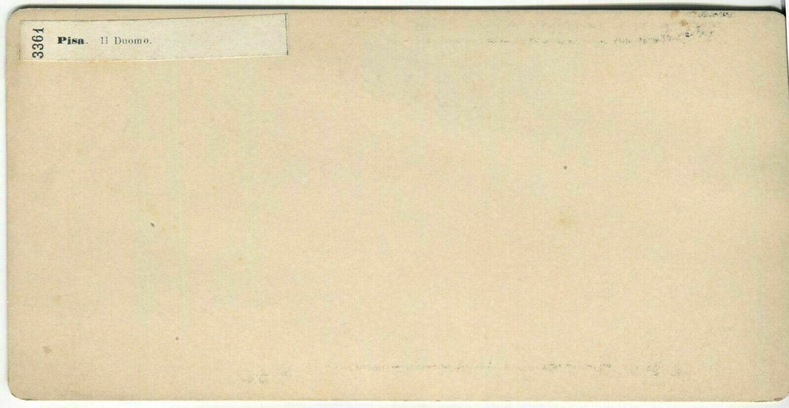 Vintage Stereoview Photograph Giacomo BROGI - Pisa, Il Duomo, Italie c. 1870 image 6