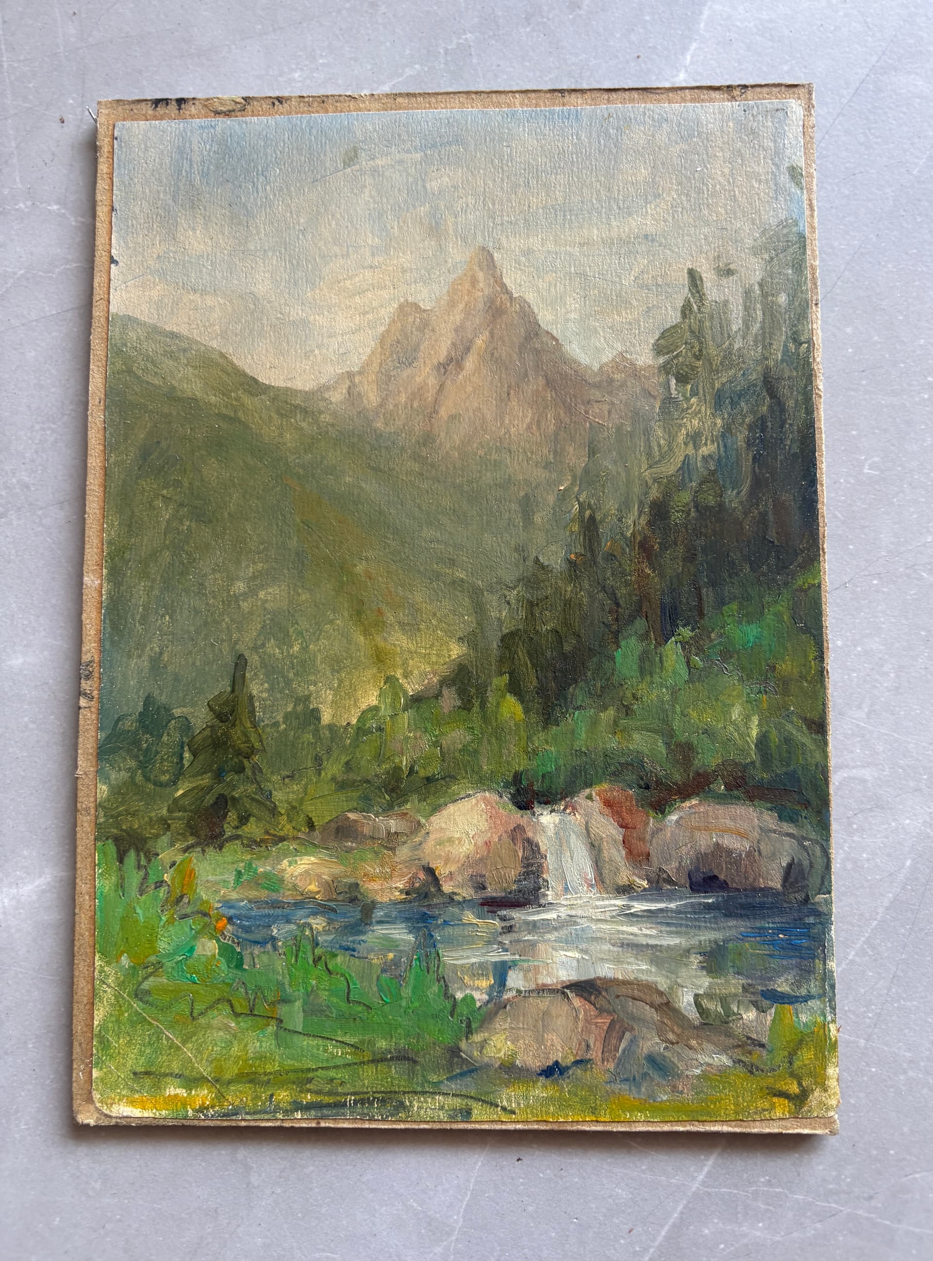 Painting Summer Mountain Landscape