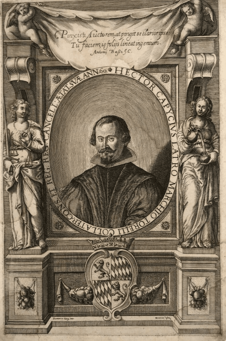 Etching by Domenico GARGIULO (1609-1675) Ettore Capecelatro Portrait