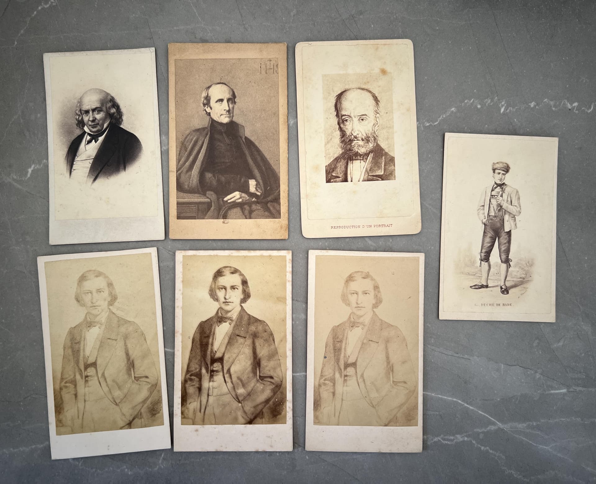 Antique Carte de Visite Collection – 19th Century Gentlemen Portraits – Set of 7