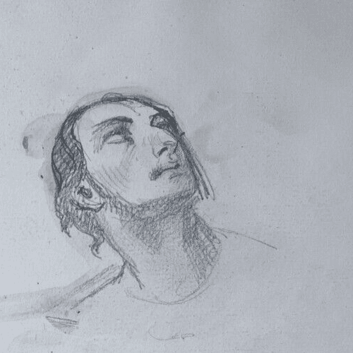 Antique Original Drawing 19th century People, Portraits, Men, Sketches image 3