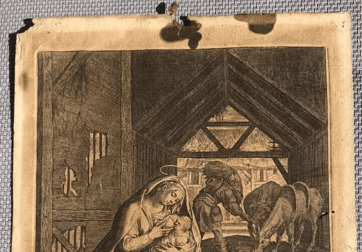 Antique Original Johannes I SADELER (1550-1600) Jesus Christ Etching image 3