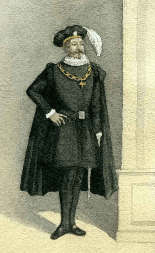 Vintage Drawing Original Man from the Church - Vatican