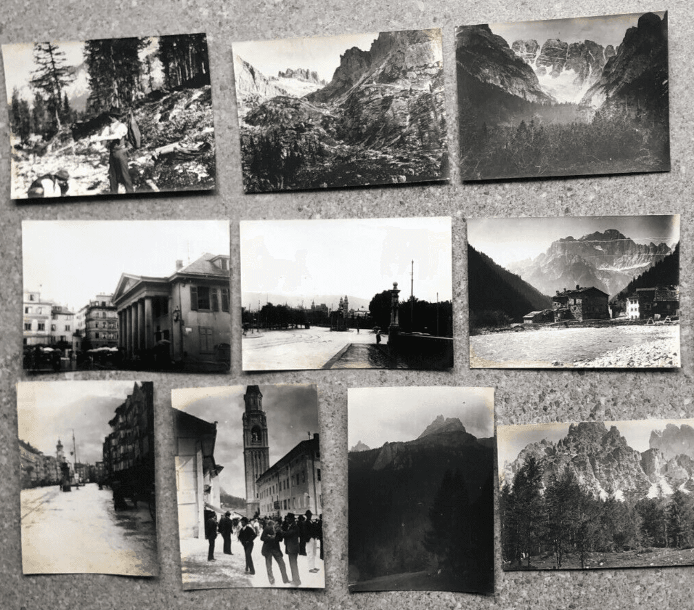 Vintage Photographs Lot x13 Mountain Landscape and Cityview People 1902