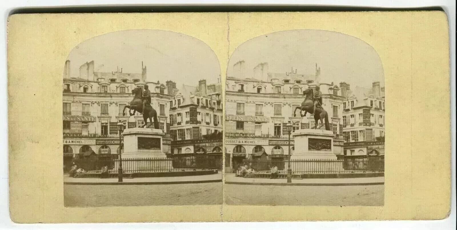 Photograph Stereoview Place des Victoires Lecocq-Frêné - vintage, Albumine 1860 image 4