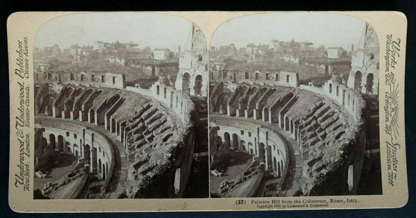 Vintage Stereoview Underwood & Underwood - 10 view of Italy c.1899 image 2