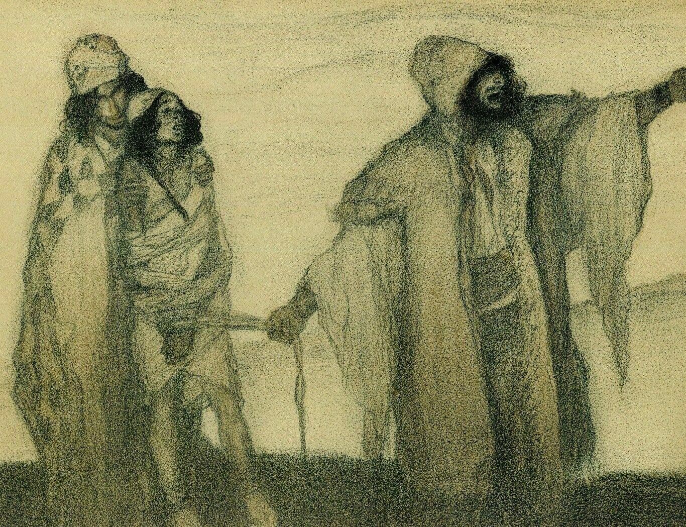 Abel Pfeffermann PANN (1883-1963) Bible, Joseph Ismaelites Lithography