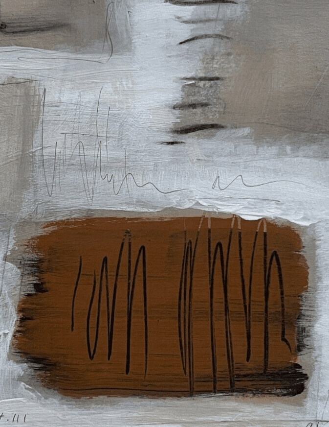 Modern Original Painting Abstraction Rencontre signed 1994 image 1