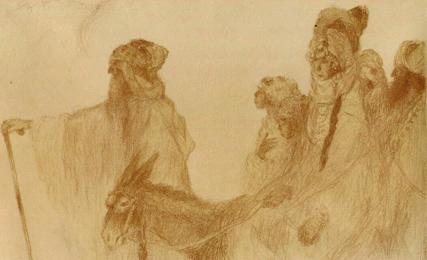 Lithography by Abel Pfeffermann PANN (1883-1963) - Bible, Abraham