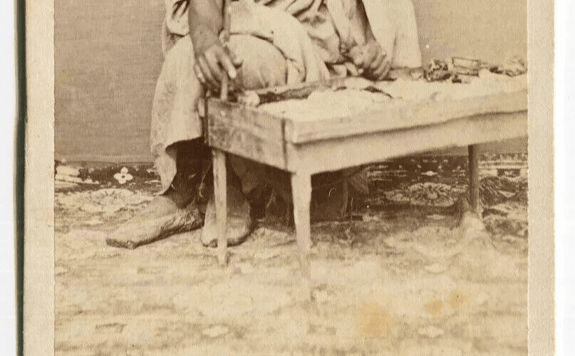 CDV Photograph Orientalist Portrait, Man worker Tunis c.1870 image 5