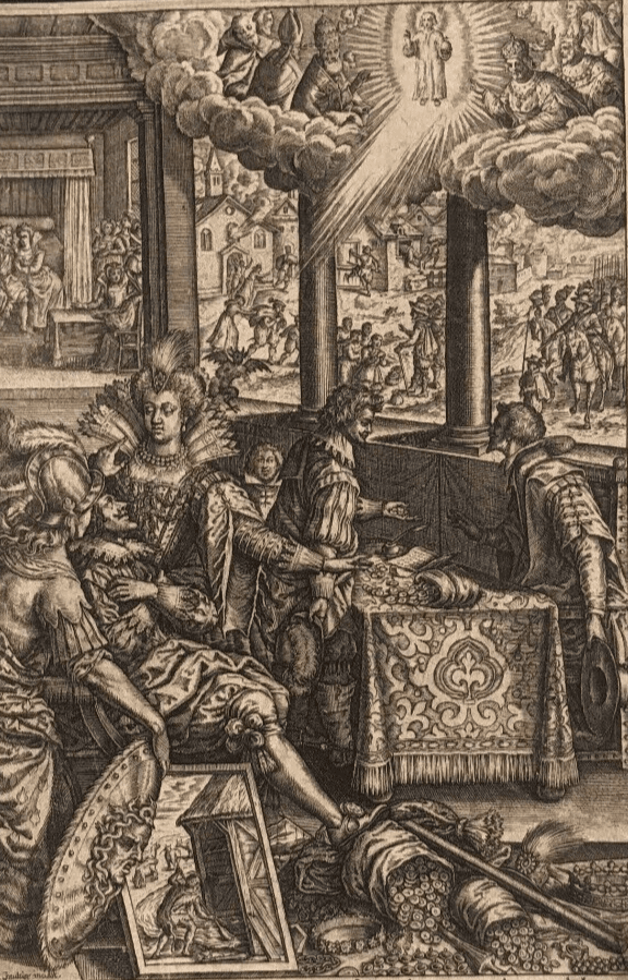 Antique Etching Léonard GAULTIER (1561-1630) History, Royalty, War, Religion