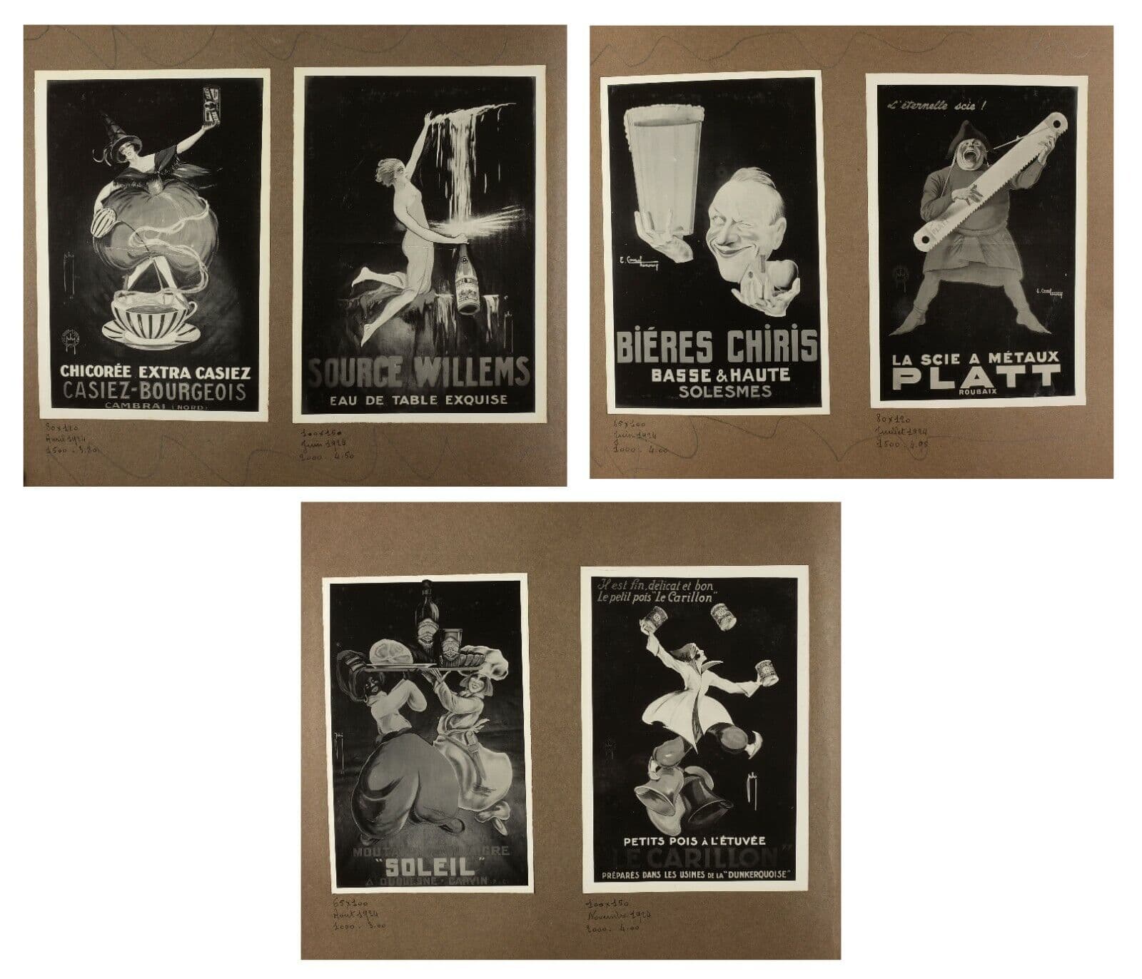 Vintage Photographs Album 1923 Posters, Casiez, Platt, Wilems,Aster, Zezette x60 image 2