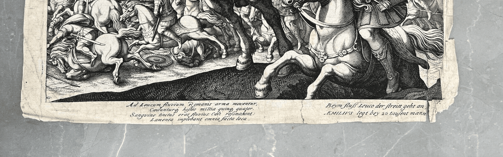 Antique Etching Original Horse, Battle, People, Landscape, War, Castle image 6