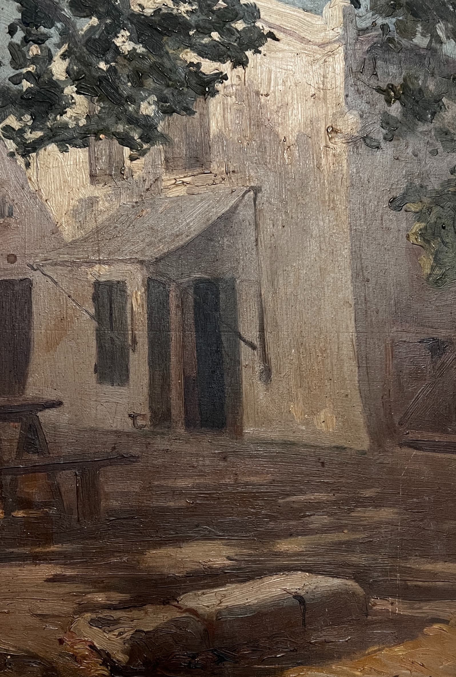Painting House Landscape signed 1906