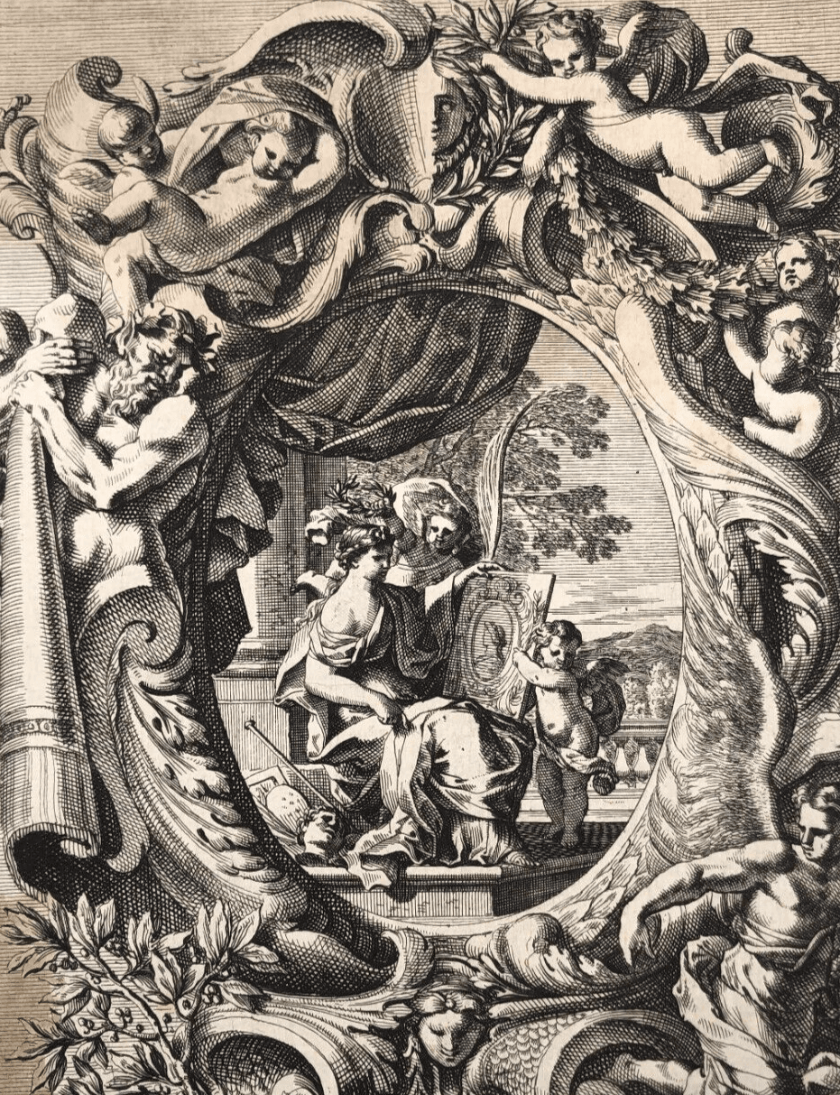 Jean Le Pautre (1618–1682) Painter and Angels Etching