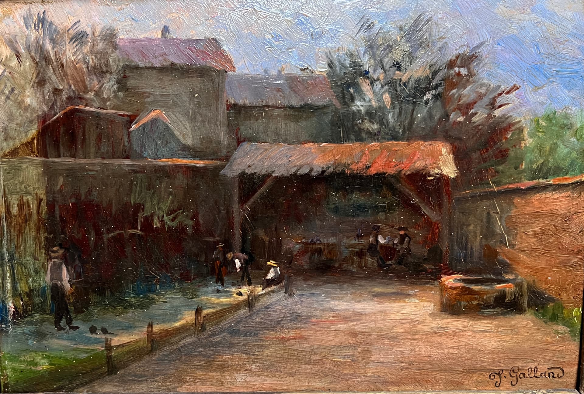 Painting Farm Landscape View