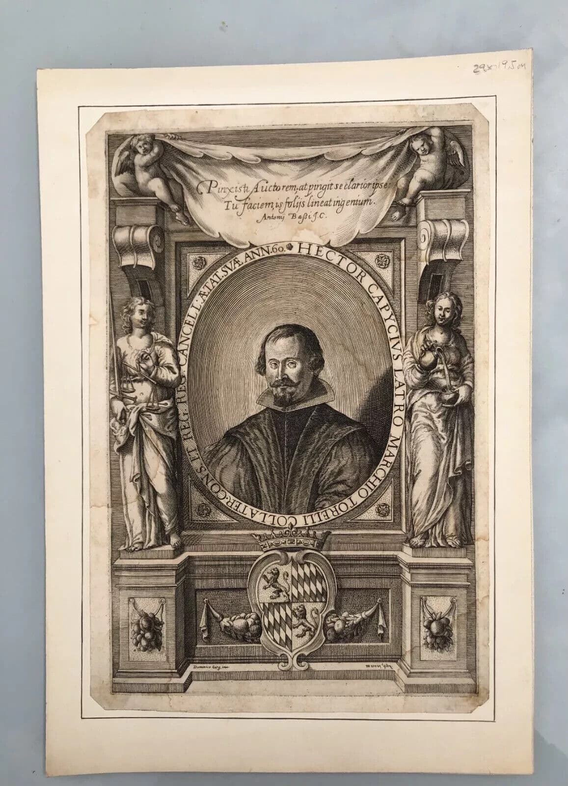 Etching by Domenico GARGIULO (1609-1675) Ettore Capecelatro Portrait image 8