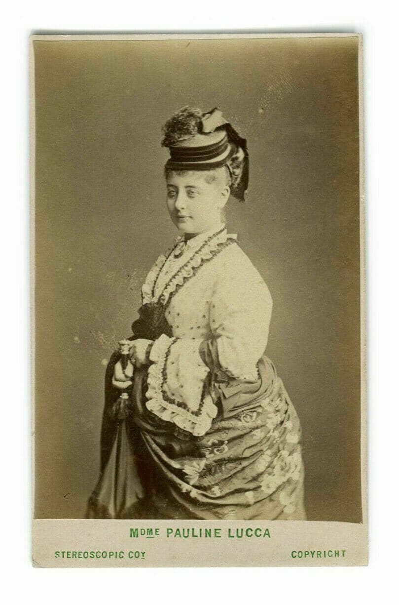 CDV Photographs LONDON STEREOSCOPIC CIE - Austrian Soprano Pauline Lucca c. 1870
